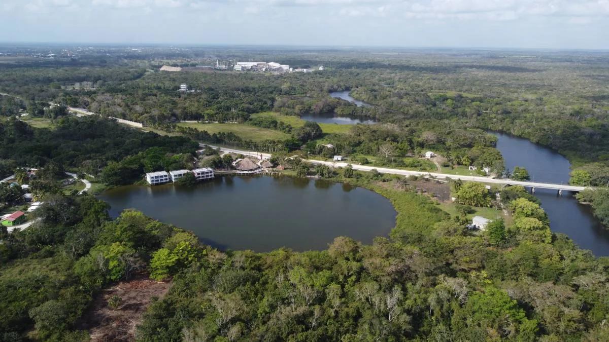 For Sale ecofriendly Lamanai Landing Hotel and Marina nestled over the serene new lagoon